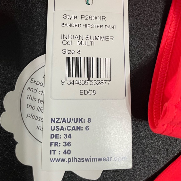 Piha swimwear Indian Summer Tri Bikini Set - NWT - Picture 12 of 12